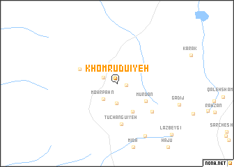 map of Khomrūdū\