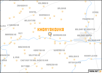 map of Khomyakovka