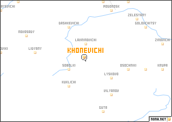 map of Khonevichi