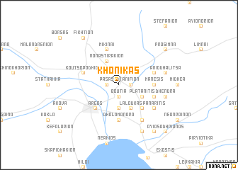 map of Khónikas