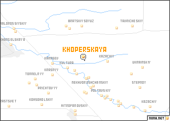 map of Khopërskaya