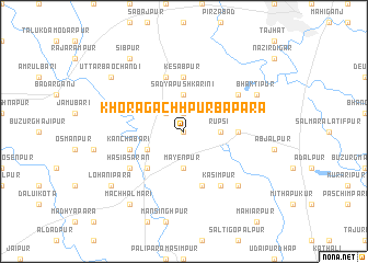 map of Khorāgāchh Purbapāra