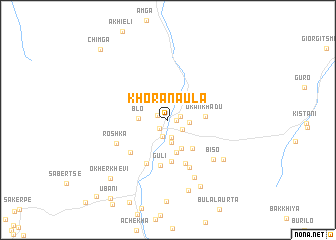 map of Khoranaula