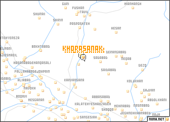 map of Khorāsānak