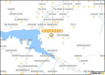 map of Khorāsānī