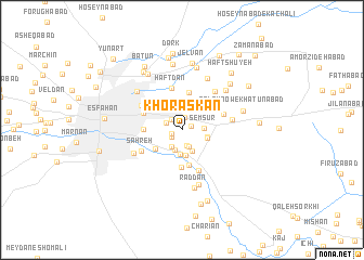 map of Khorāskān