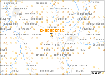 map of Khormā Kolā