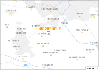 map of Khorosheve