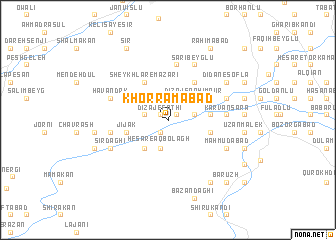 map of Khorramābād