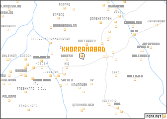 map of Khorramābād