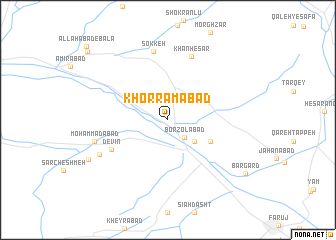 map of Khorramābād
