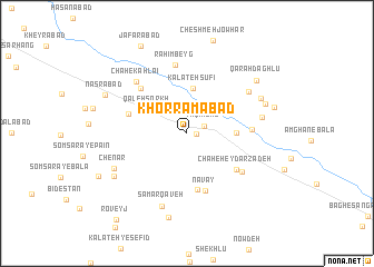 map of Khorramābād