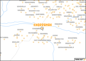 map of Khorramak