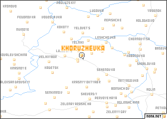 map of Khoruzhëvka