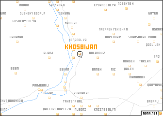 map of Khosbījān