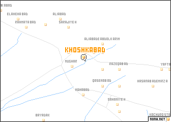 map of Khoshkābād