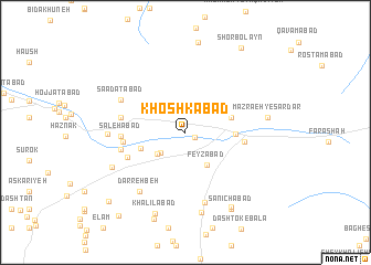 map of Khoshkābād