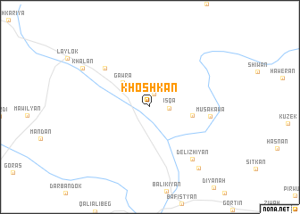 map of Khōshkān