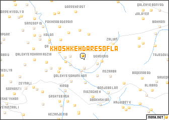 map of Khoshkeh Dar-e Soflá