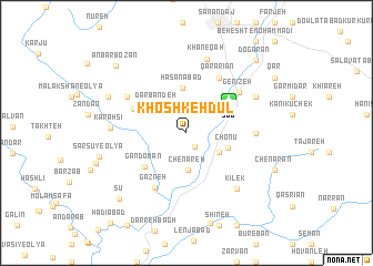 map of Khoshkeh Dūl