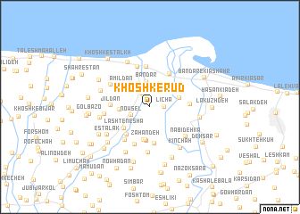 map of Khoshk-e Rūd