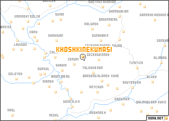 map of Khoshkīn-e Kūmāsī