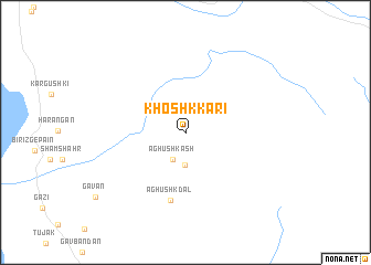 map of Khoshk Kārī