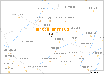 map of Khosravān-e ‘Olyā