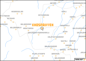 map of Khosravīyeh