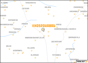 map of Khosrowābād