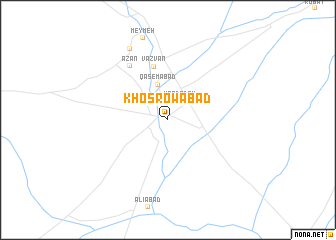 map of Khosrowābād