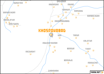 map of Khosrowābād