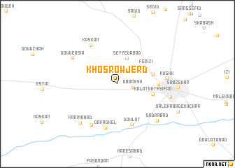 map of Khosrowjerd