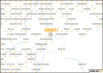 map of Khostí