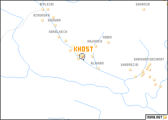 map of Khost