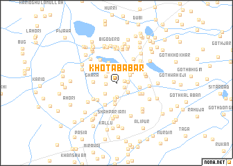 map of Khota Bābar