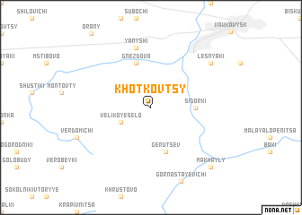 map of Khotʼkovtsy