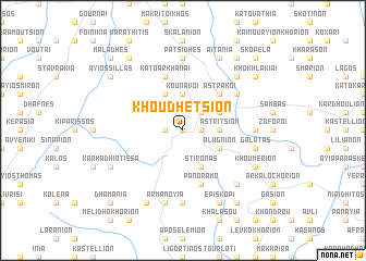 map of Khoudhétsion