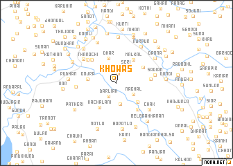 map of Khowās