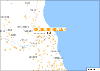 map of Khowdī Maḩalleh