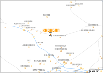 map of Khowgān