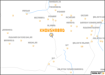 map of Khowshābād