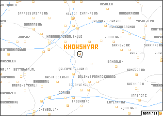 map of Khowshyār