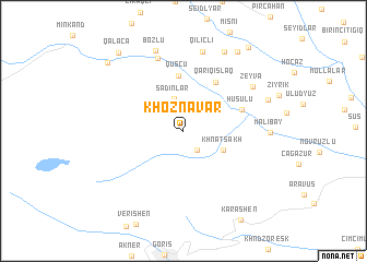 map of Khoznavar