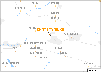 map of Khrystynivka