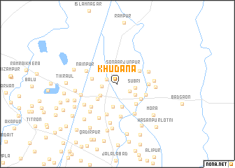 map of Khūdāna