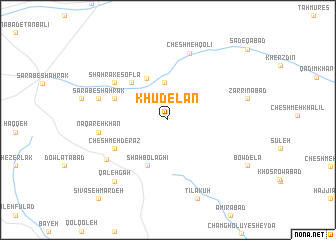 map of Khūdelān