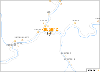 map of Khūghaz̄