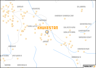 map of Khūkestān