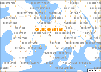 map of Khŭm Chheutéal